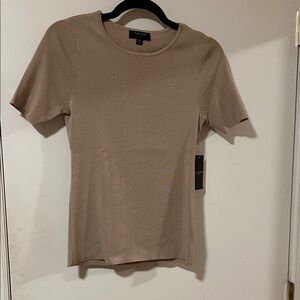 Tahari  Tan Short Sleeve Tee